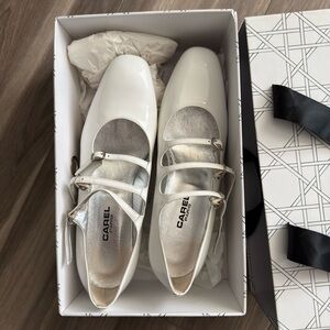 Brand new white Carel Kina mary janes